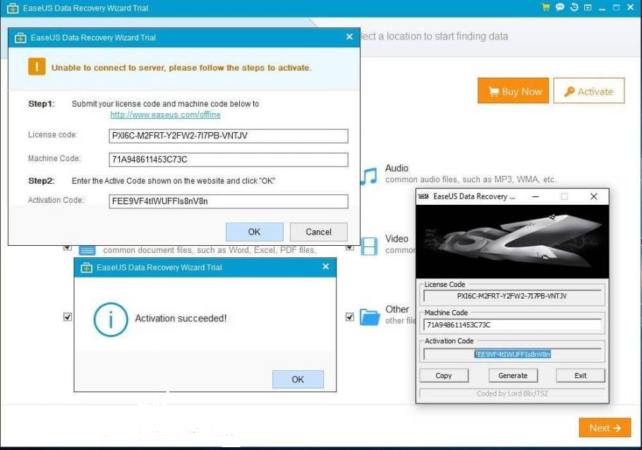 free download easeus data recovery wizard license code