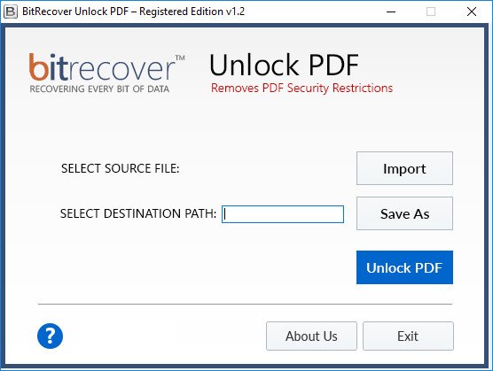BitRecover Unlock PDF 1.2 Crack